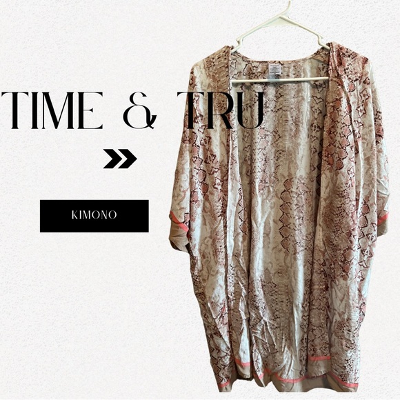 NWOT Time and Tru Kimono Cardigan Snake Print Size S/M - Picture 5 of 6